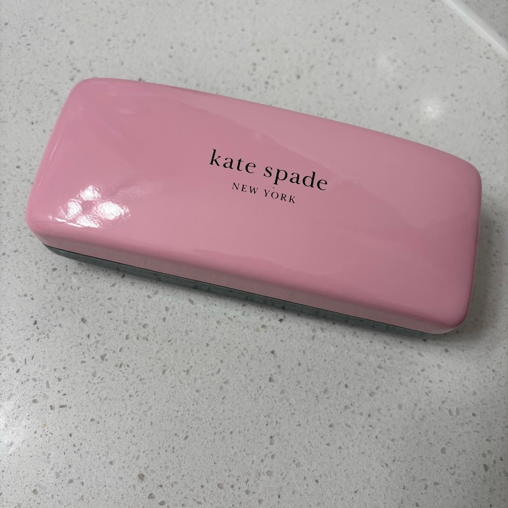 Kate Spade Pink and Green Eyeglass Case